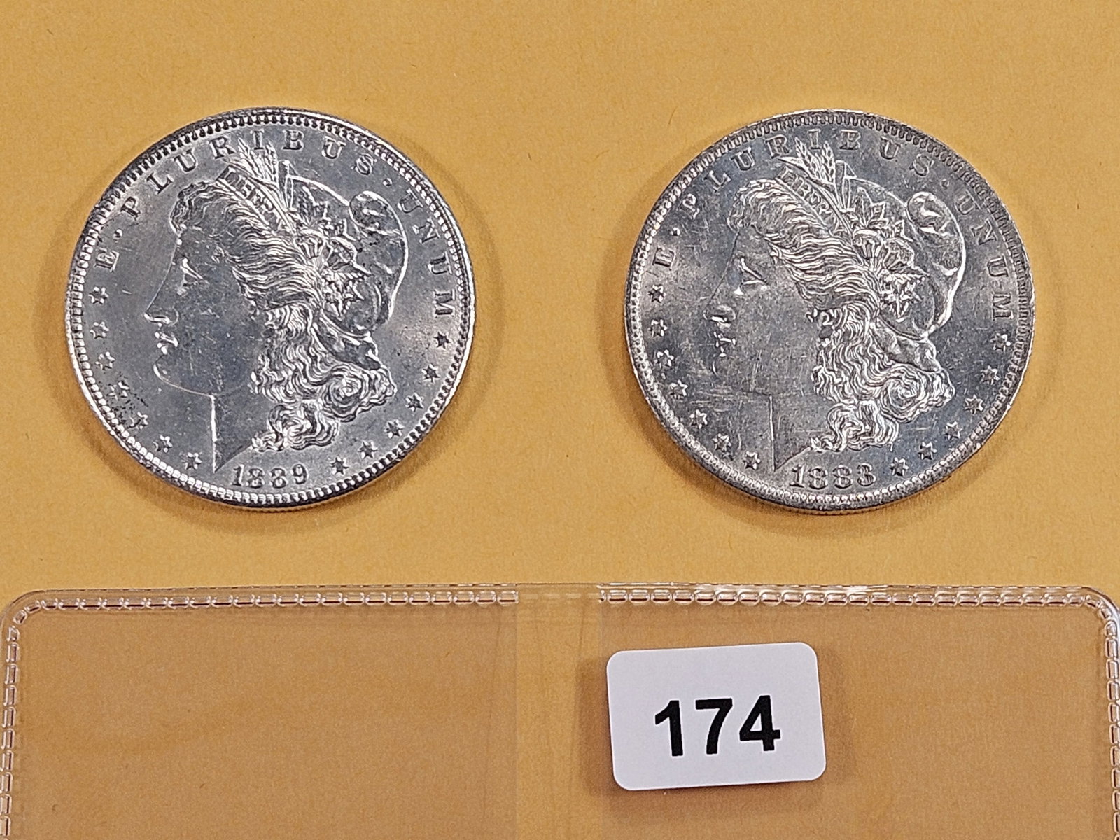 Two Brilliant About Uncirculated -details Morgan Silver Dollars (1 of 6)
