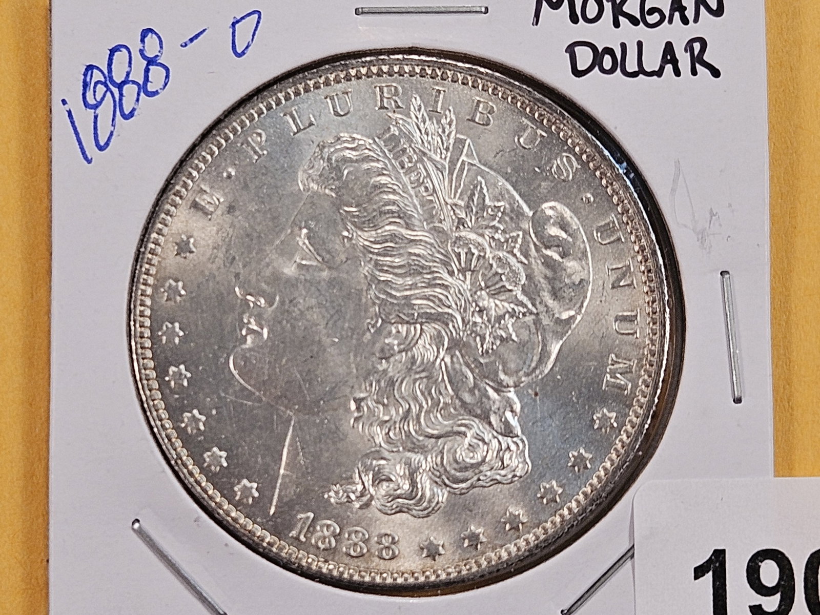 1888-O Morgan Silver Dollar: Brilliant About Uncirculated