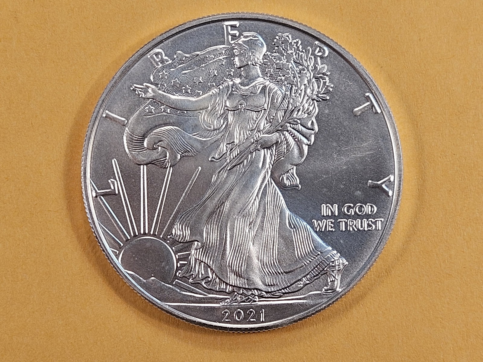 Brilliant Uncirculated 2021 American Silver Eagle (1 of 4)