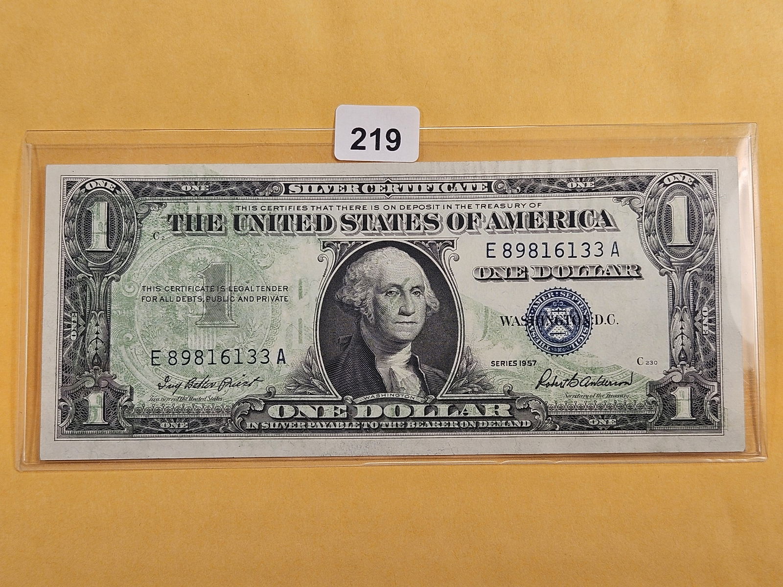 MINT ERROR! Series 1957 One Dollar Silver Certificate (1 of 4)