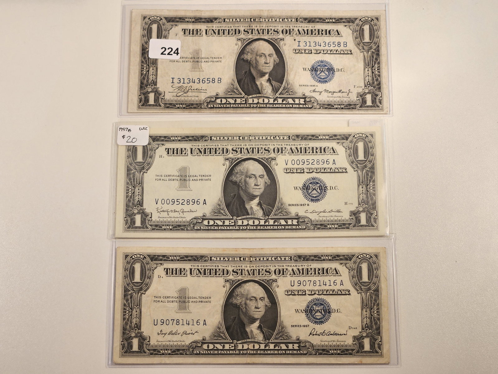 Three United States Silver Certificates (1 of 8)