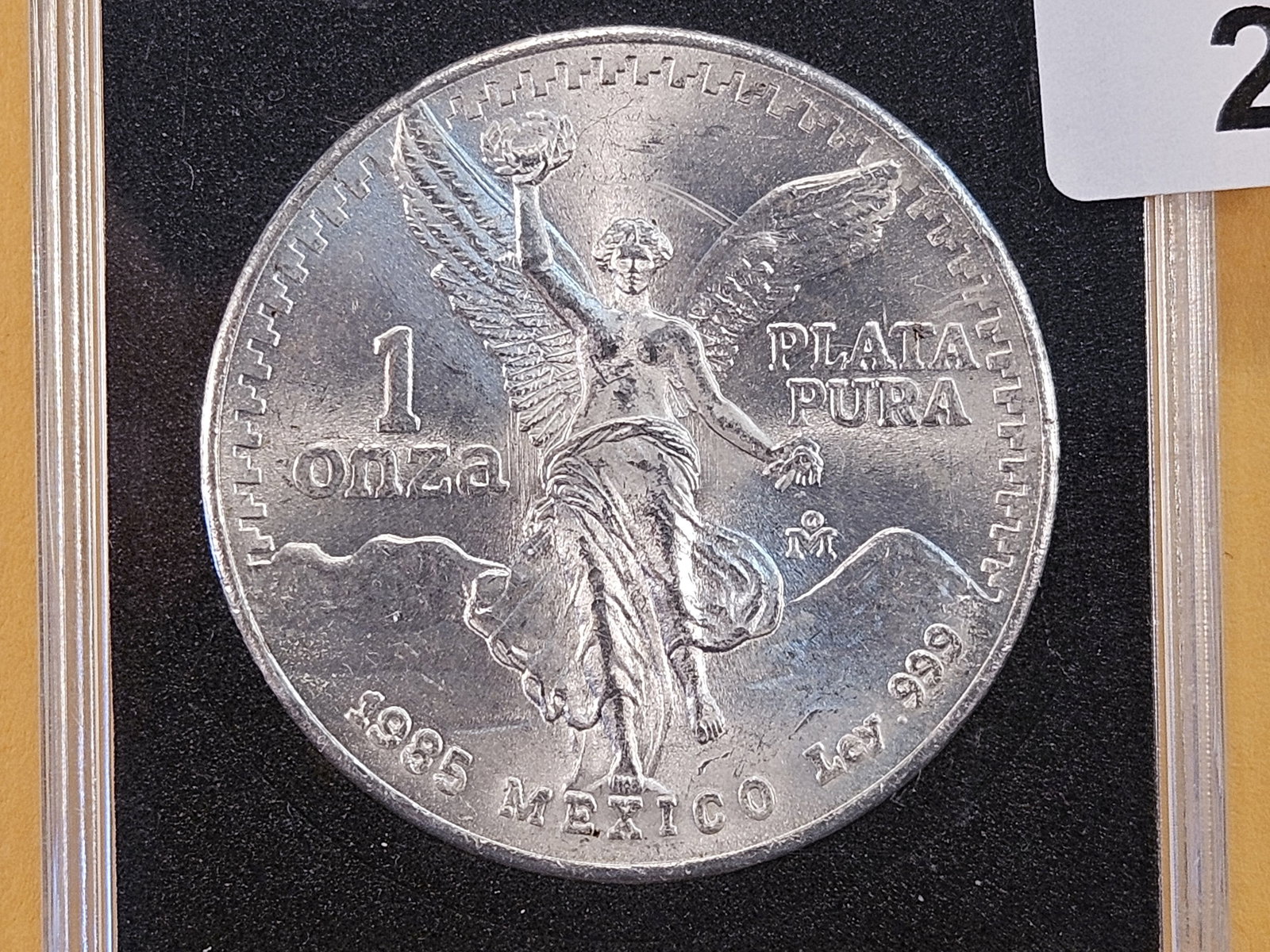 Brilliant Uncirculated 1985 Mexican Silver Onza: Libertad 
