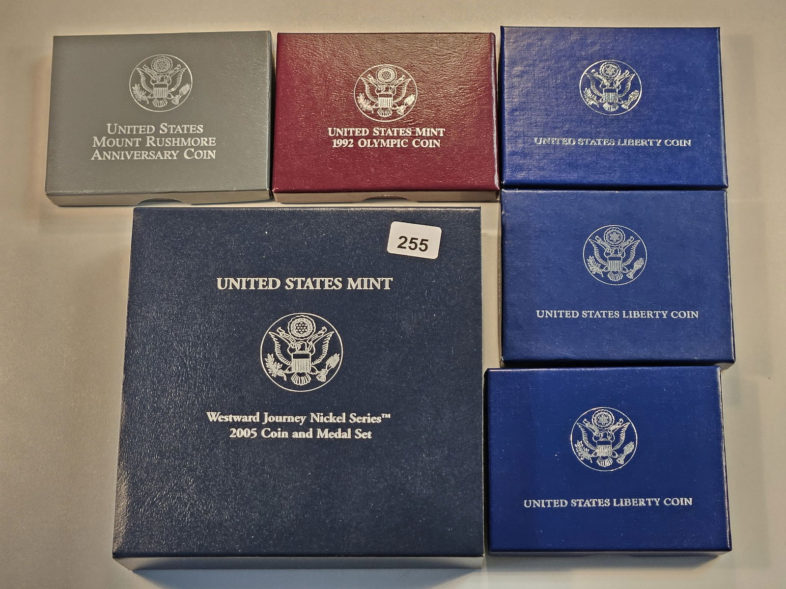 Four Commemorative Half Dollars and a 2005 Coin and Medal Set from the US Mint: All in OGP with COA's 