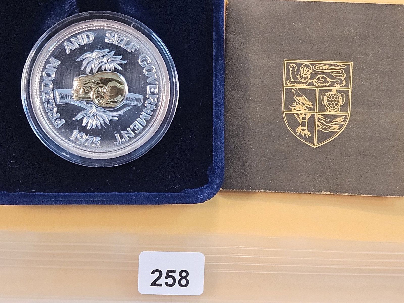 GEM Proof 1975 Solomon Islands Silver $30 Dollars: In OGP with COA. 24 Grams .999 Fine Silver and 5 Grains 24 Karat Gold 