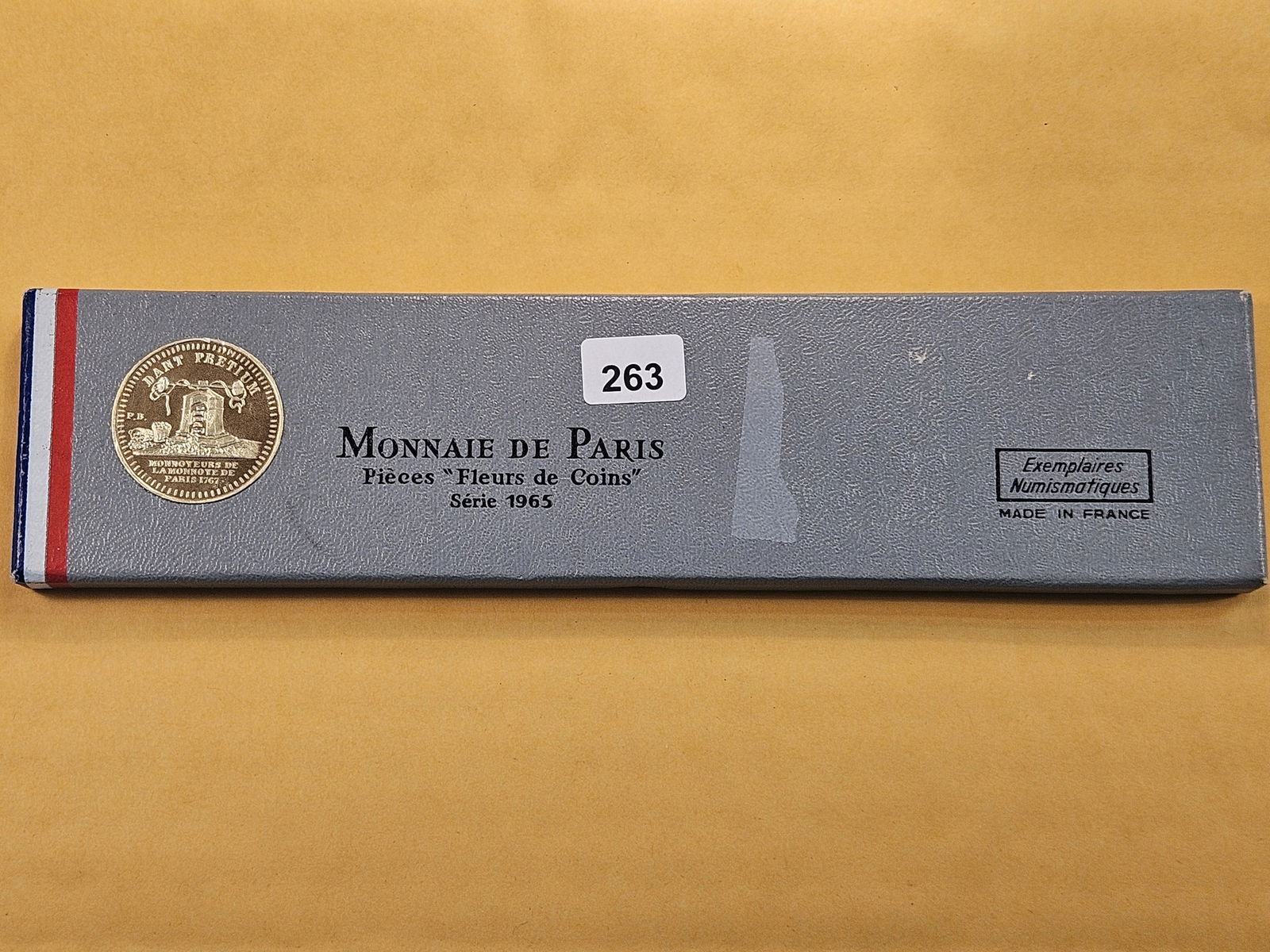 1965 French Uncirculated Silver Coin Set from Paris: In OGP 