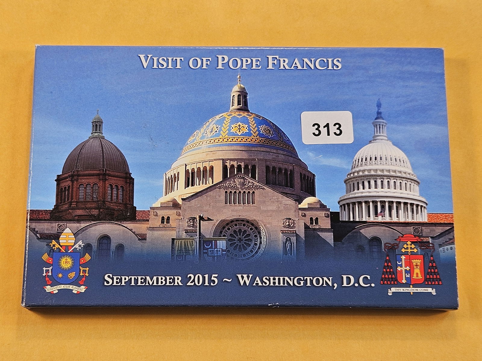 The Official Papal Visit .999 Fine Silver Medal: Commemorating the Popes visit to Washington D.C. in September of 2015. With COA 