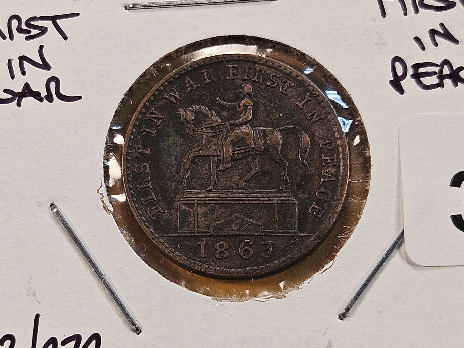 About Uncirculated 1863 Civil War Token: 173/272. Email from a CWT collector: Lot 318 in the 691 auction on Wednesday January 28 is a CWT identified on the. 2x2 as a Fuld 173/272. I think that is not correct based on the 3rd ed. of the