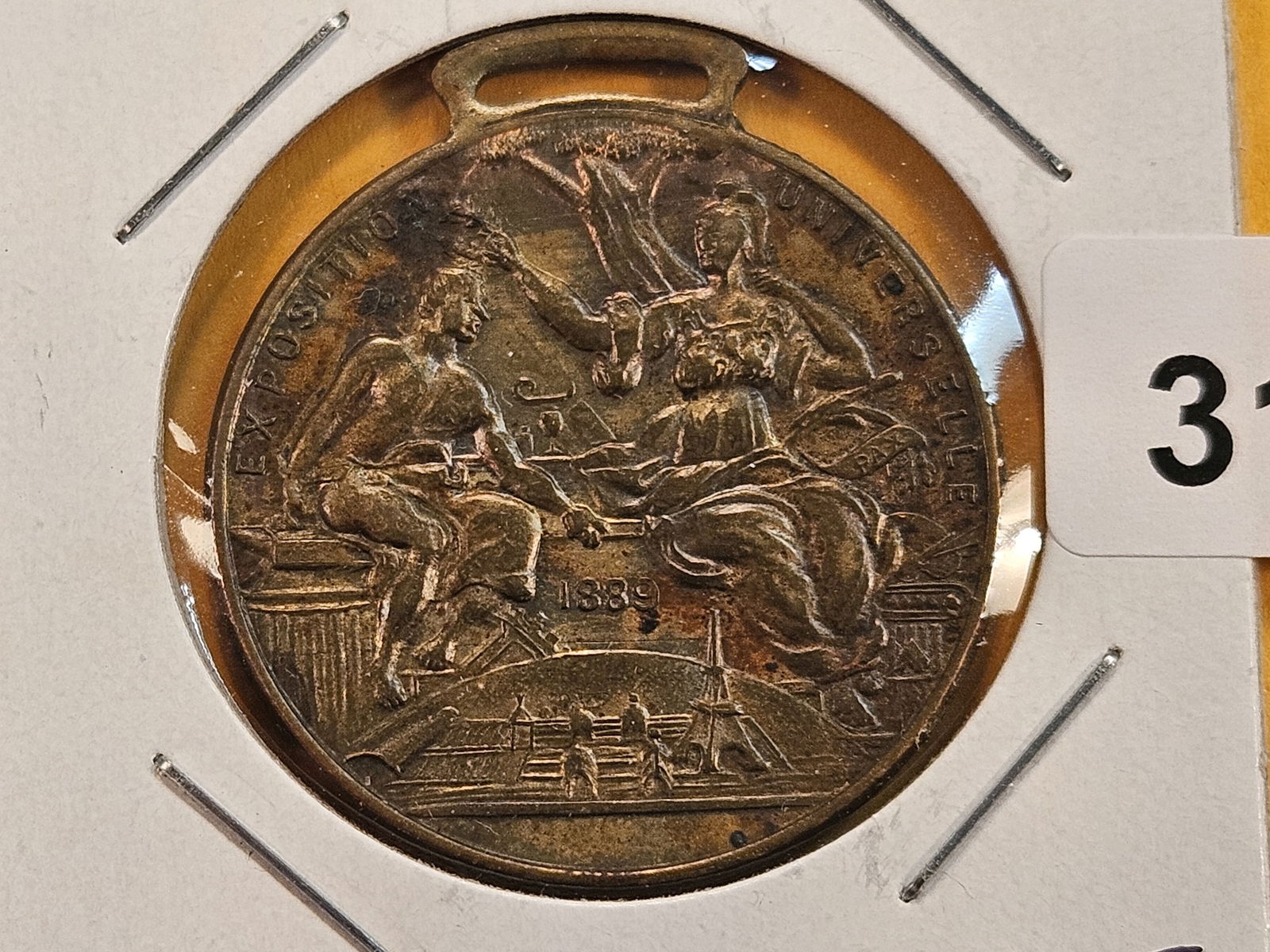 1889 French Medal: Paris Exposition 