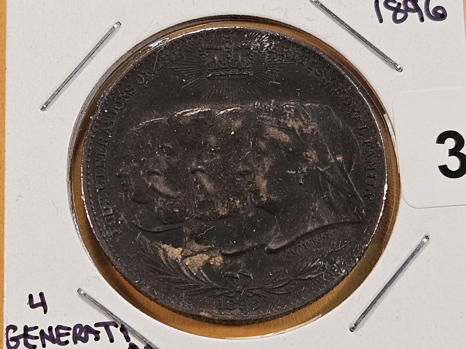 1896 Merchants Store card Token: Remington Typewriters 