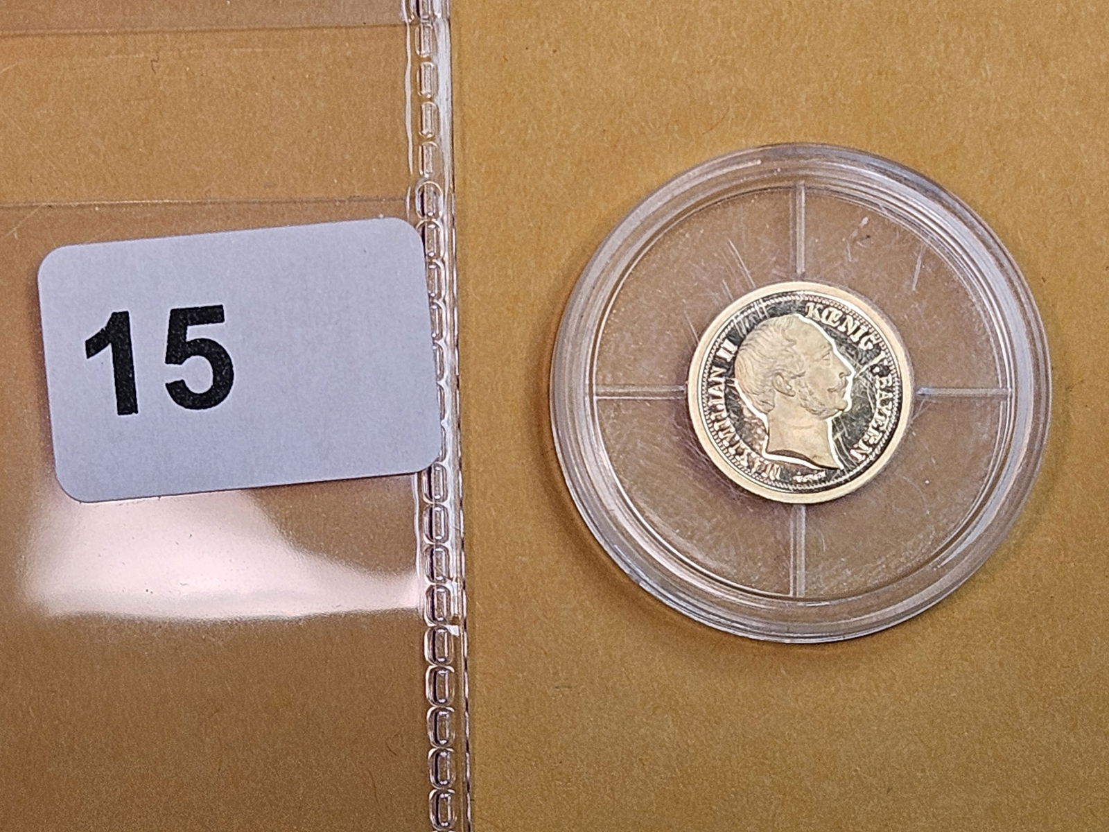 GOLD! GEM Proof Deep Cameo 1858 one krone COPY - 2