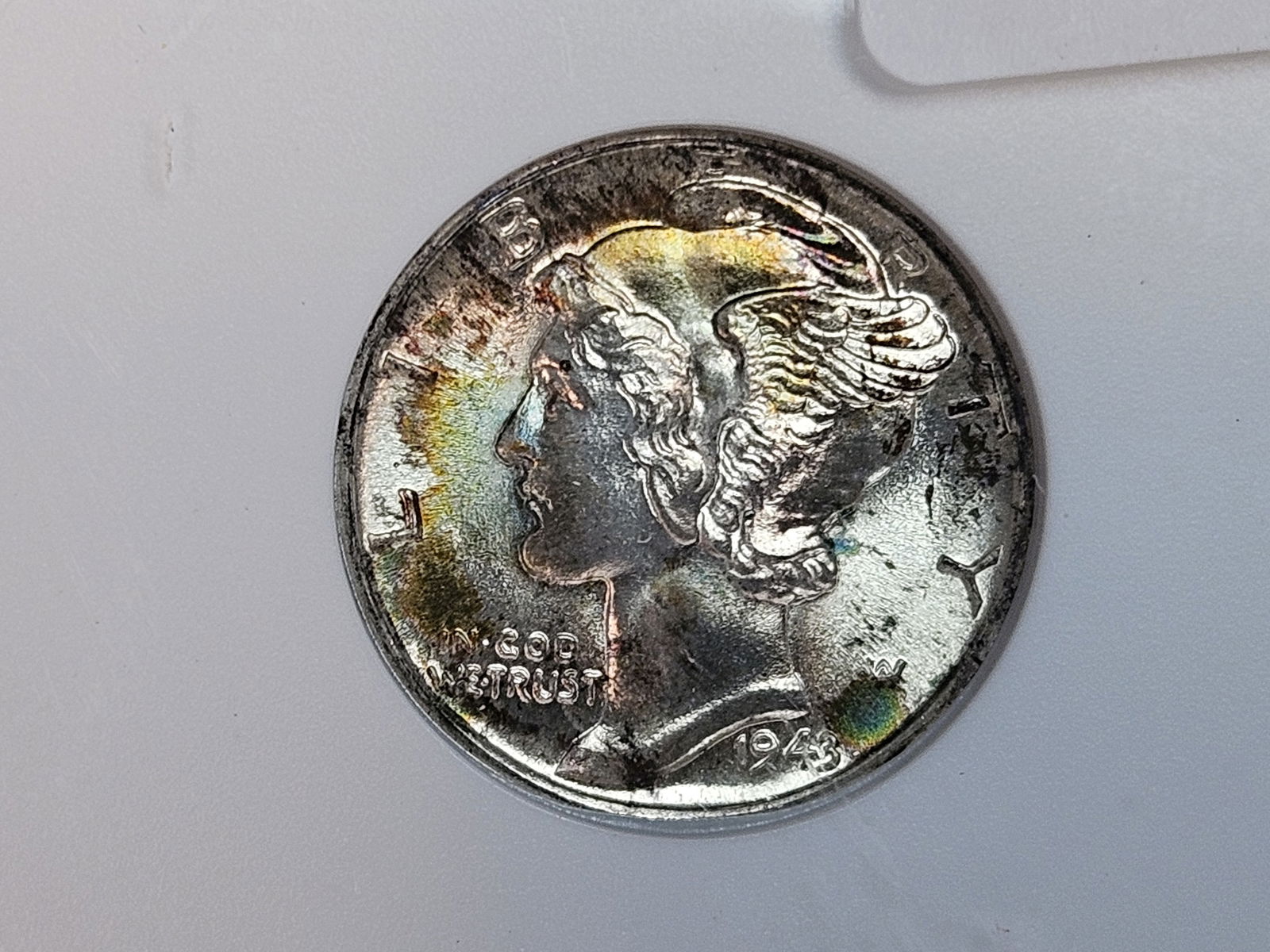 GEM! ANACS 1943-D Mercury Dime in Mint State 65 FSB (1 of 9)