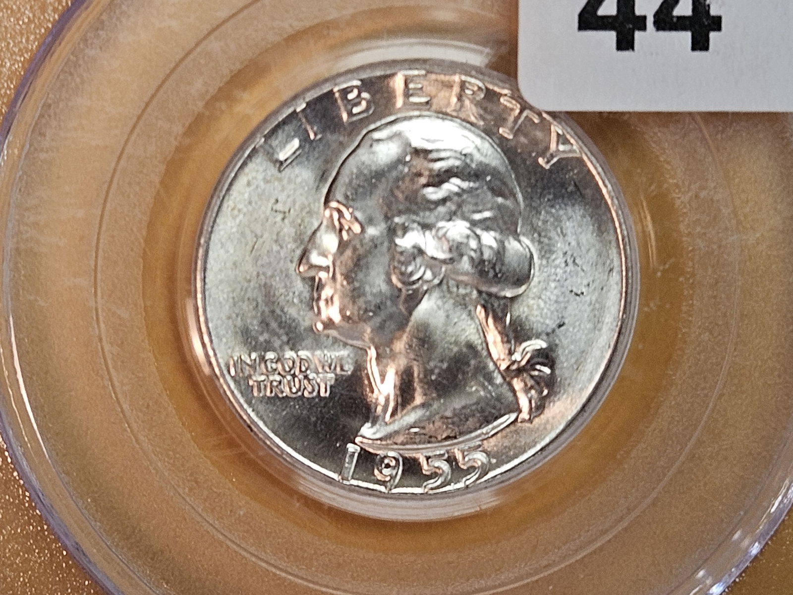 PCGS 1955 Washington Quarter in Mint State 64 (1 of 3)