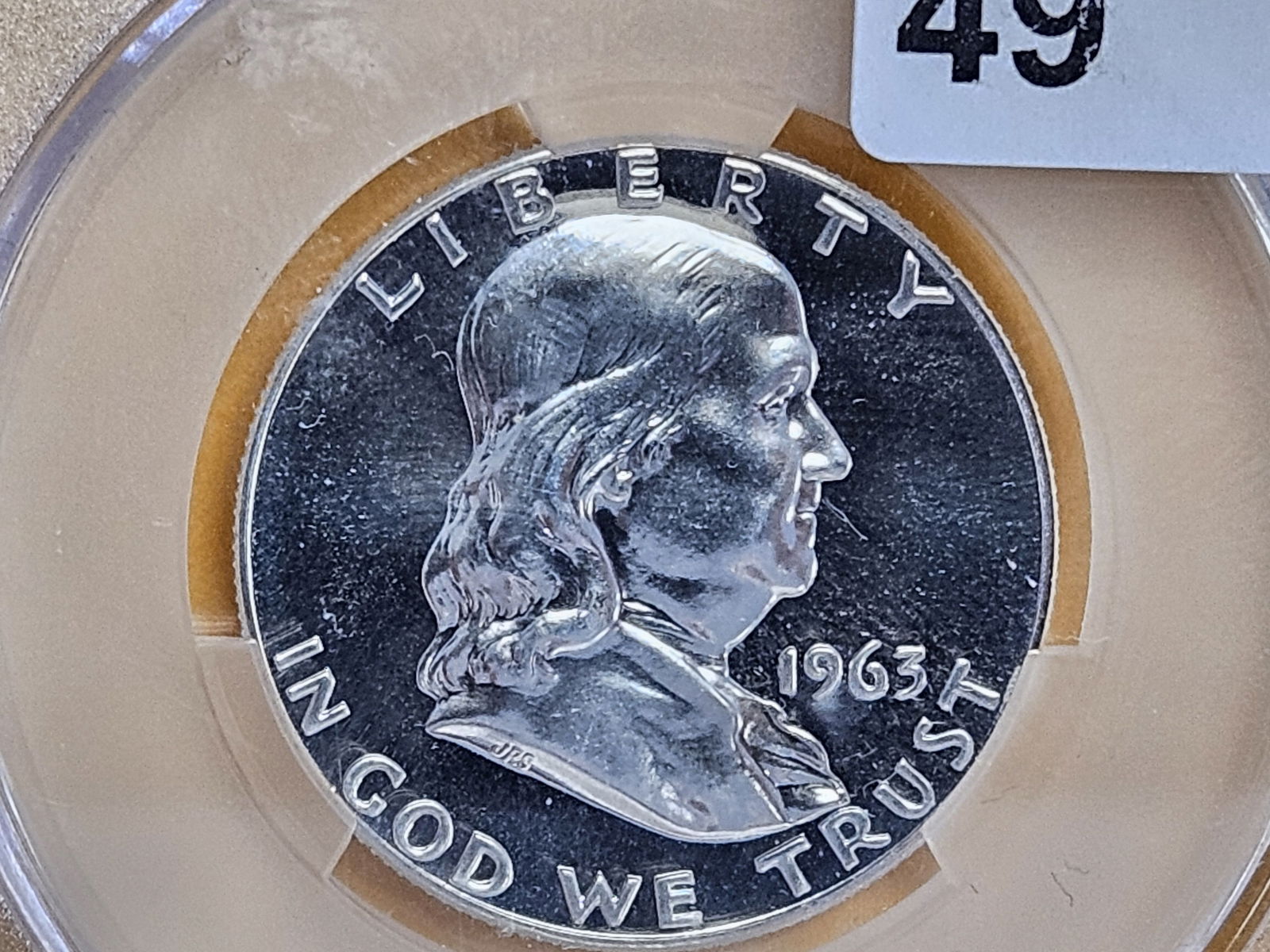 CACG 1963 Franklin half Dollar in Proof 67 (1 of 5)