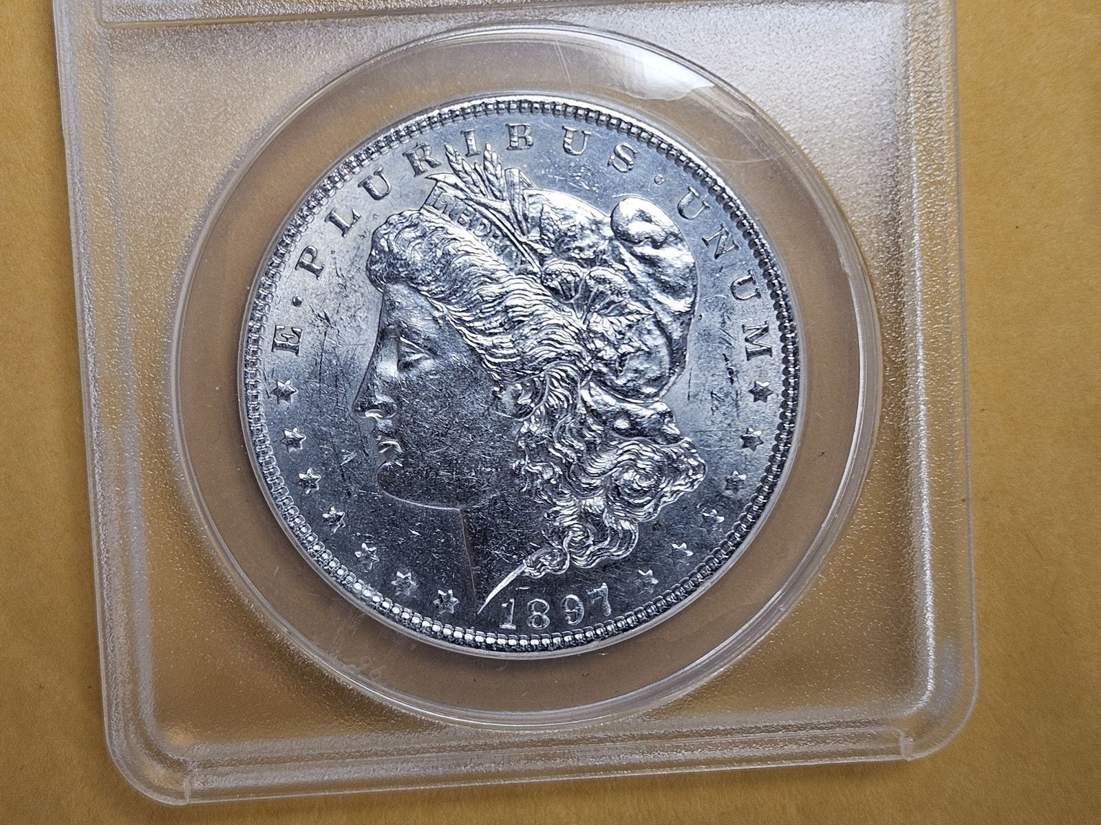 ANACS 1897 Morgan Dollar in Mint State 60 (1 of 3)