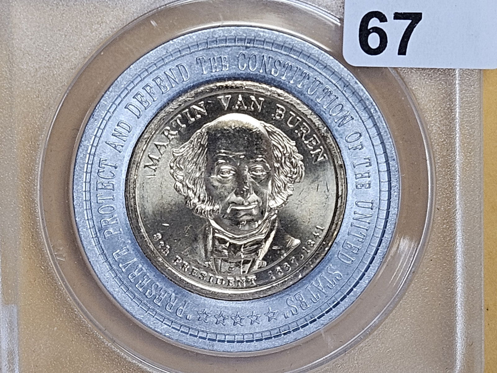 GEM! ANACS 2008-D Encased Presidential Dollar in Mint State 65 (1 of 3)