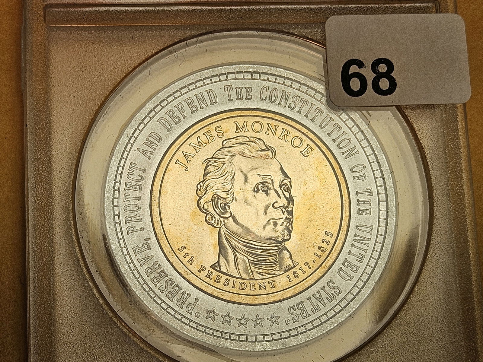 Superb GEM! ANACS 2008-P Encased Presidential Dollar in Mint State 65 (1 of 4)