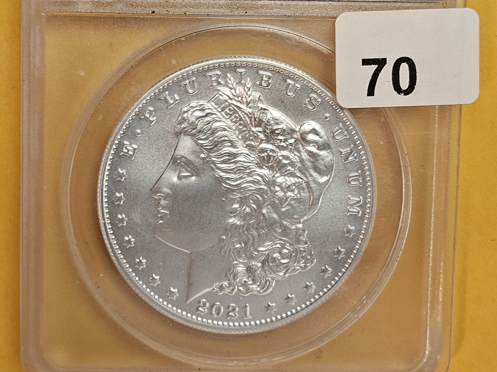 PERFECT! ANACS 2021 Morgan Silver Dollar in Mint State 70 (1 of 3)