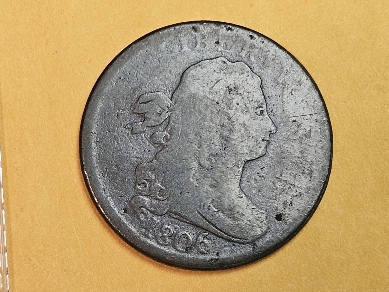 1806 Draped Bust Half Cent in Good plus (1 of 4)