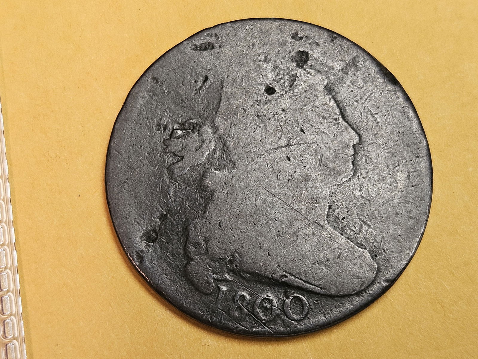 1800 Draped Bust Large cent in Good plus - details (1 of 3)