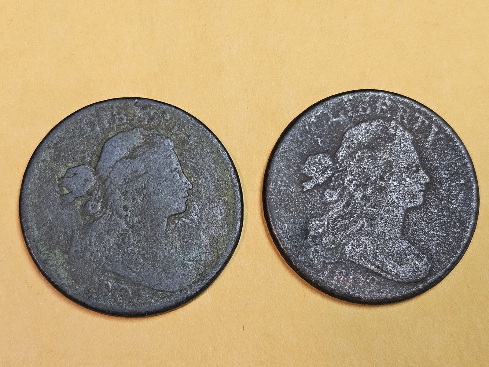 1802 and 1803 Draped Bust Large Cents (1 of 5)