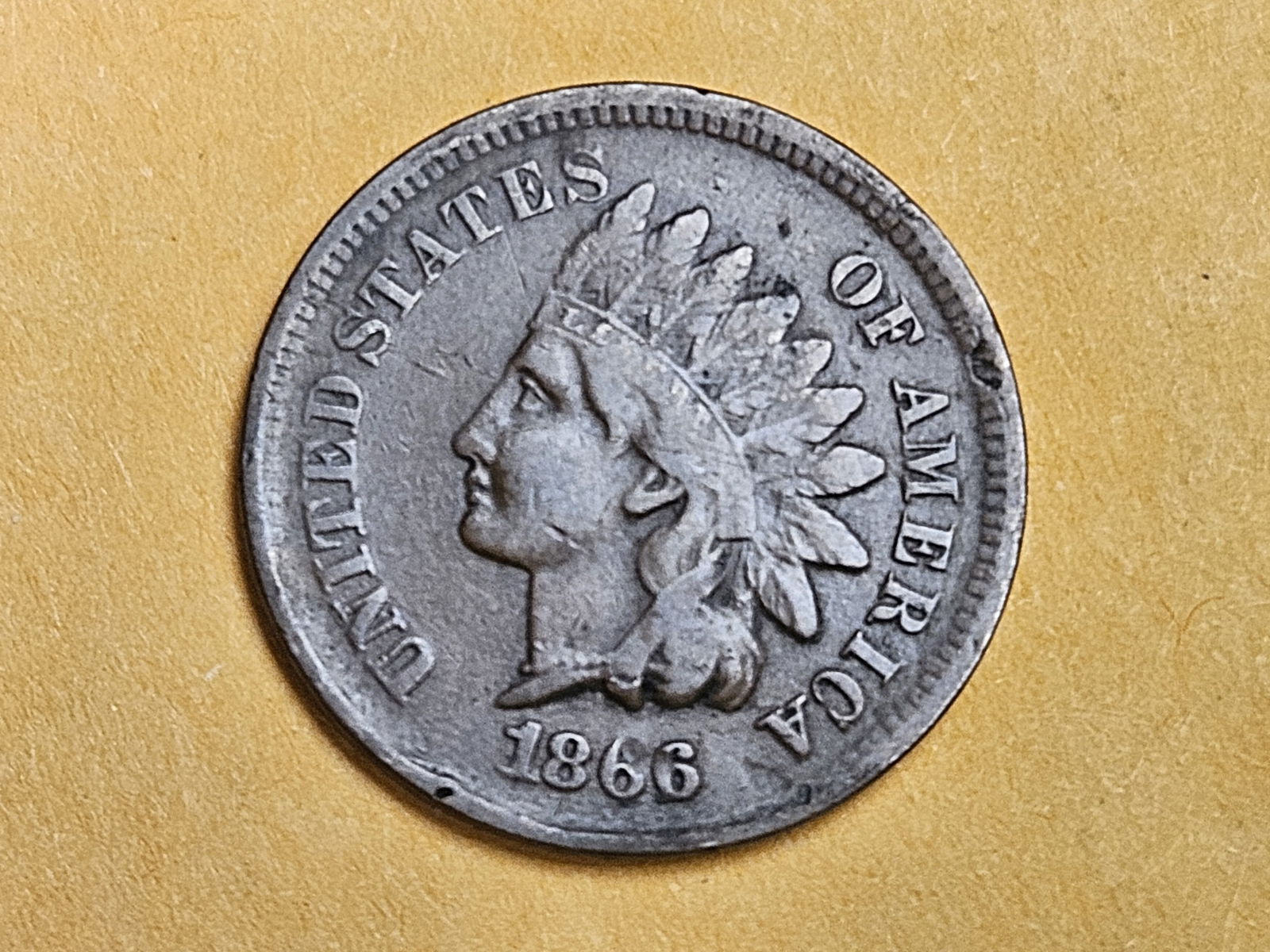 Semi-Key 1866 Indian Cent (1 of 3)