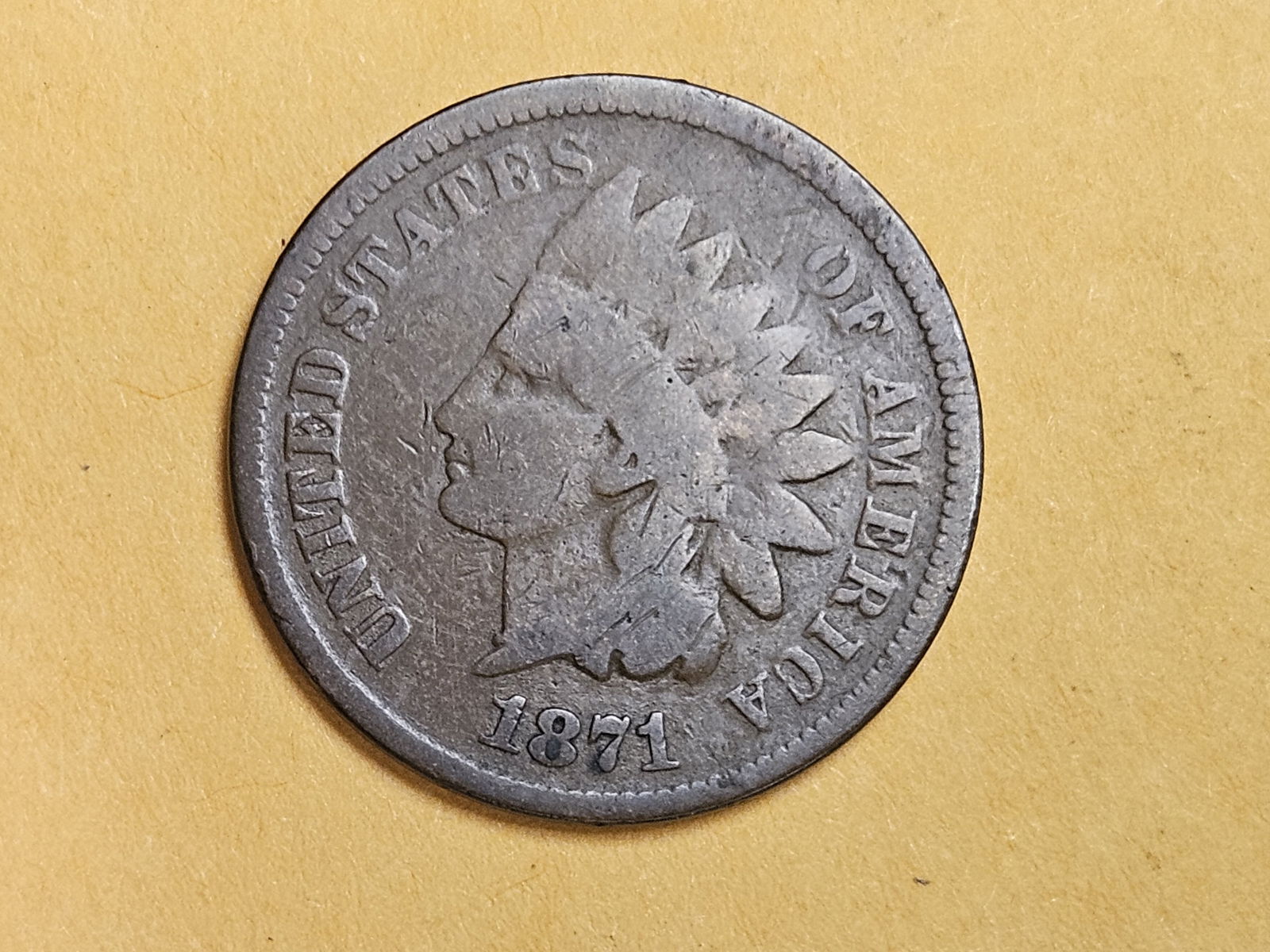Semi-Key 1871 Indian Cent (1 of 3)