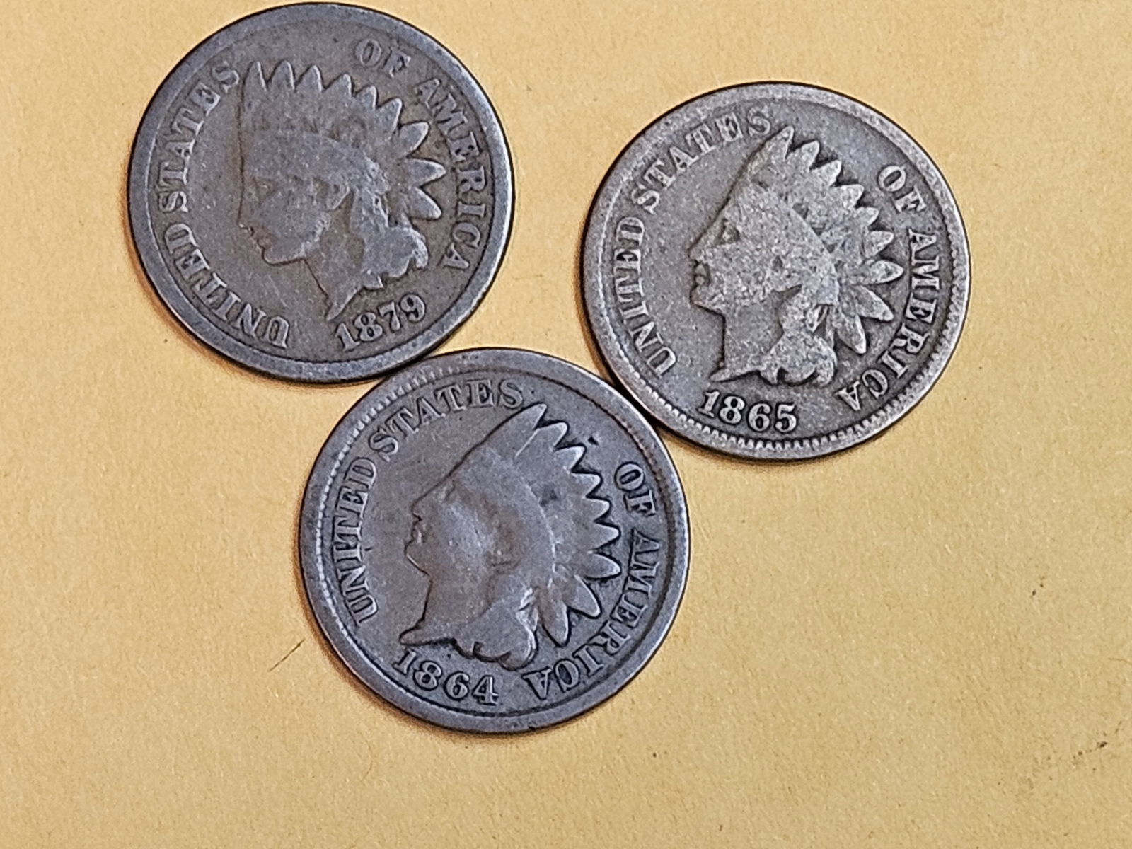 Three little better date Indian Cents in Very Good (1 of 4)