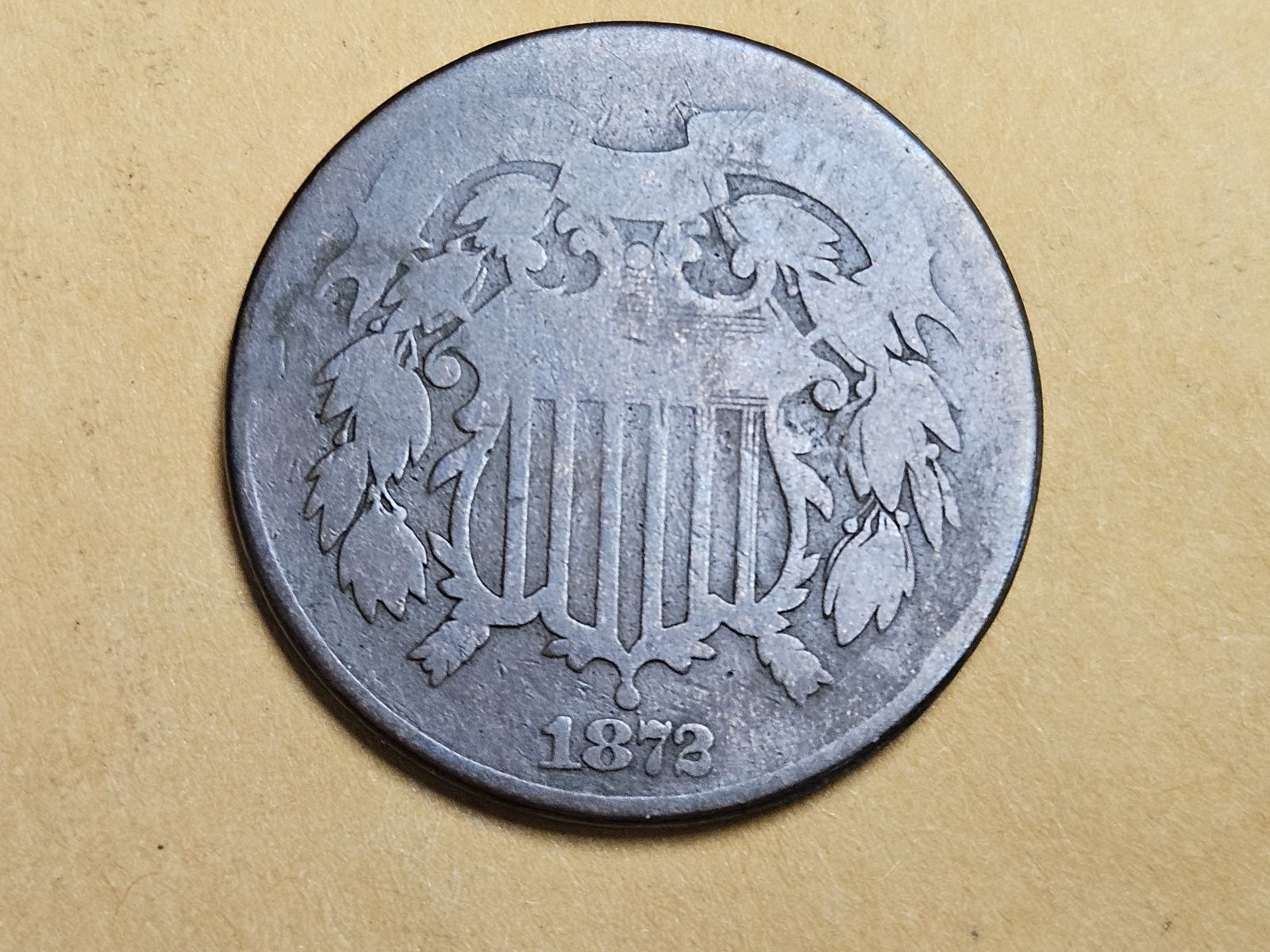 ** KEY DATE ** 1872 Two Cent piece in About Good (1 of 4)