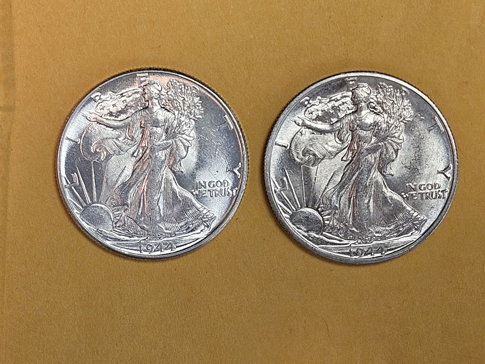 Two Choice Brilliant Uncirculated Walking Liberty Half Dollars (1 of 6)