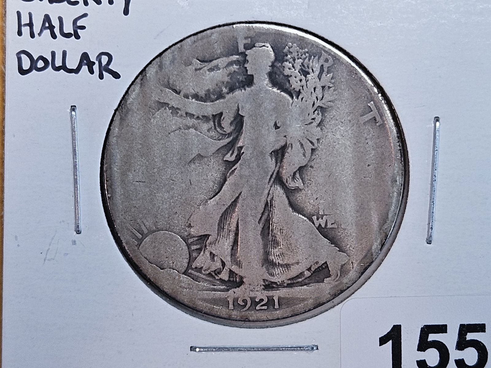 ** KEY DATE ** 1921-S Walking Liberty Half Dollar: In Good