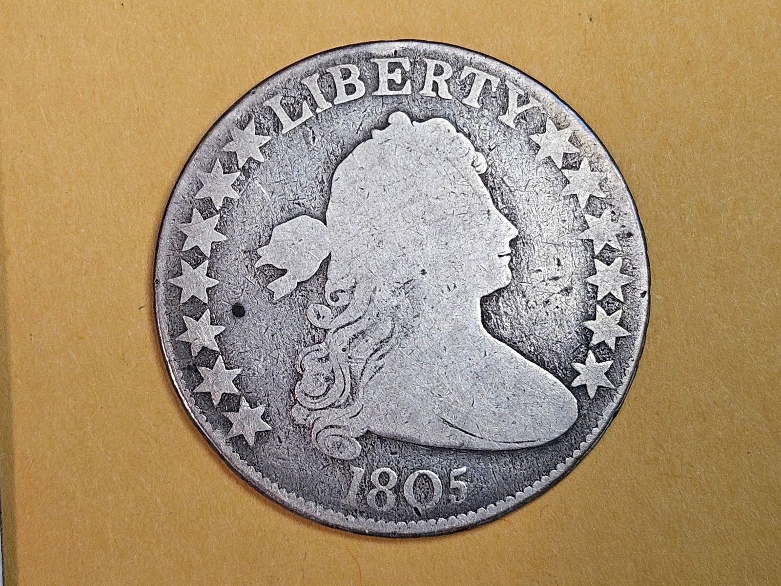 * Tough * 1805 Draped Bust Half Dollar in Good plus (1 of 5)