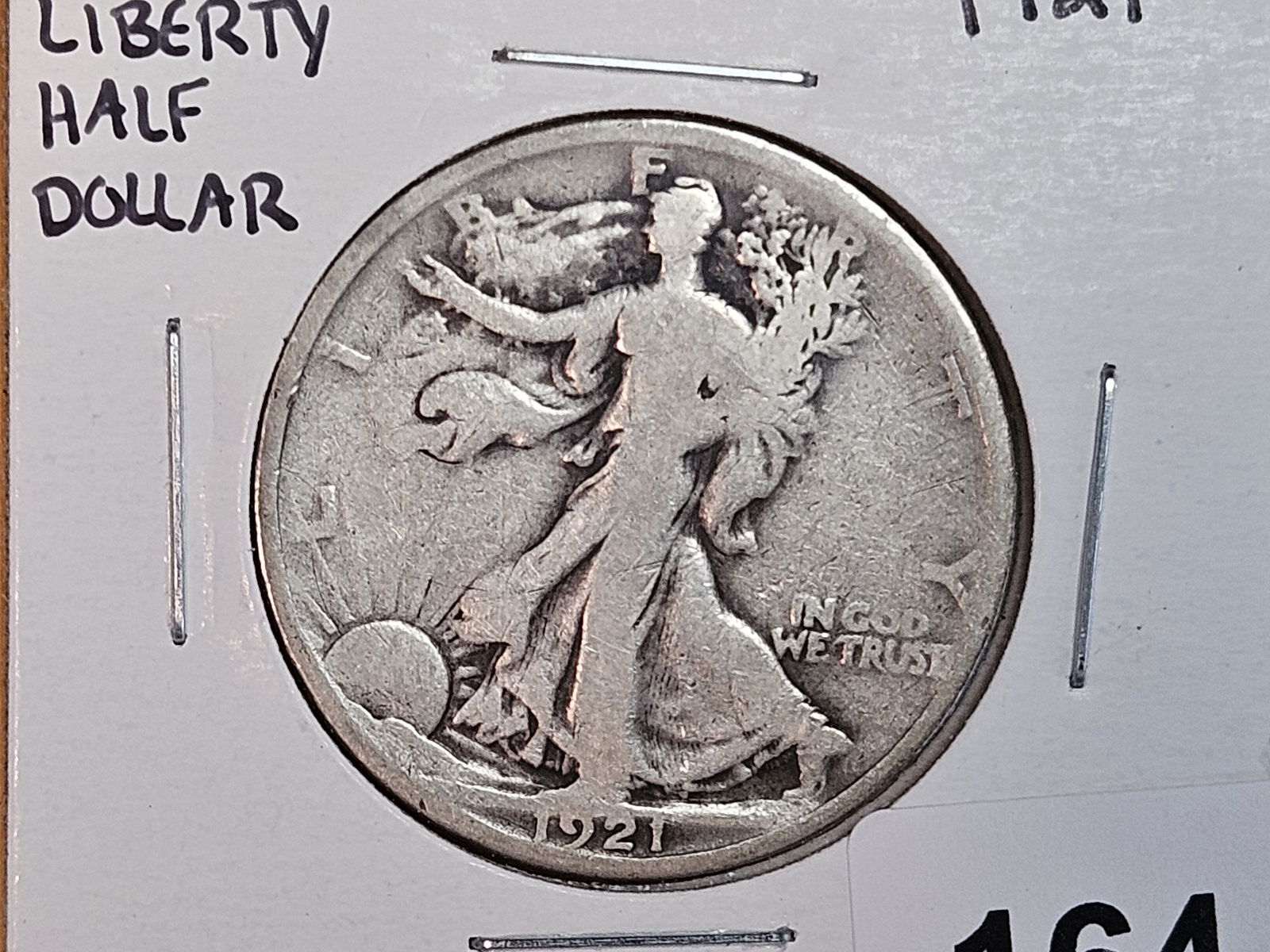 ** KEY DATE ** 1921 Walking Liberty Half Dollar in Very Good: Tough key!