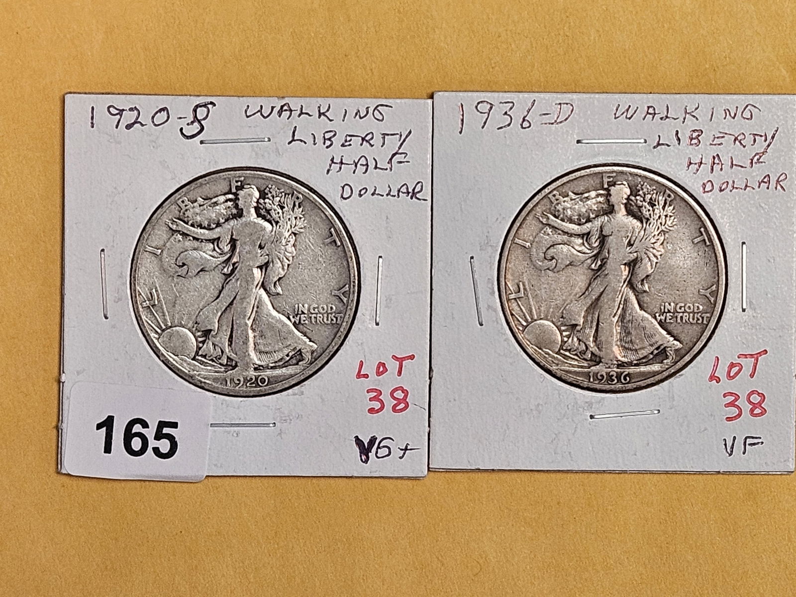 1920-S and 1936-D Walking Liberty Half Dollars (1 of 2)