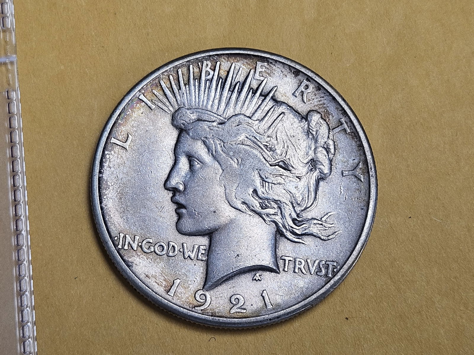 ** KEY DATE ** 1921 Peace Dollar in Bright About Uncirculated plus (1 of 5)
