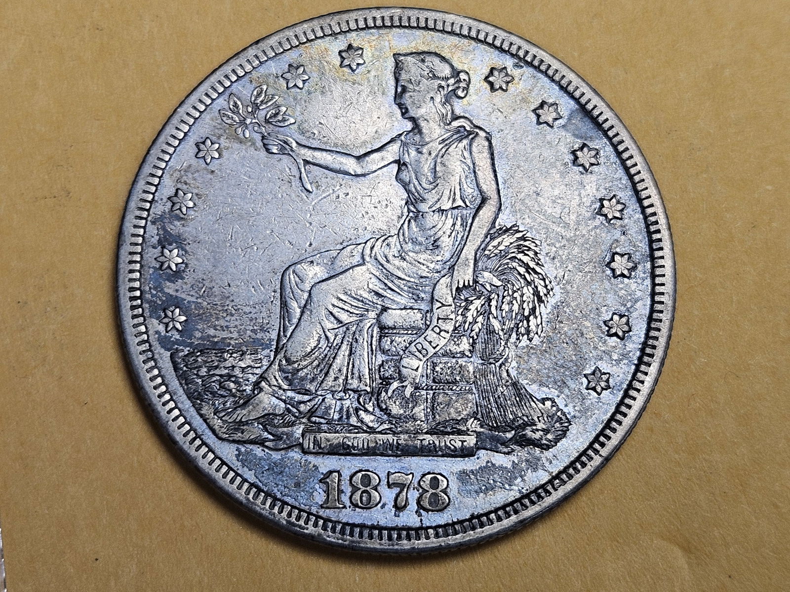 1878-S Trade silver Dollar in Extra Fine (1 of 10)
