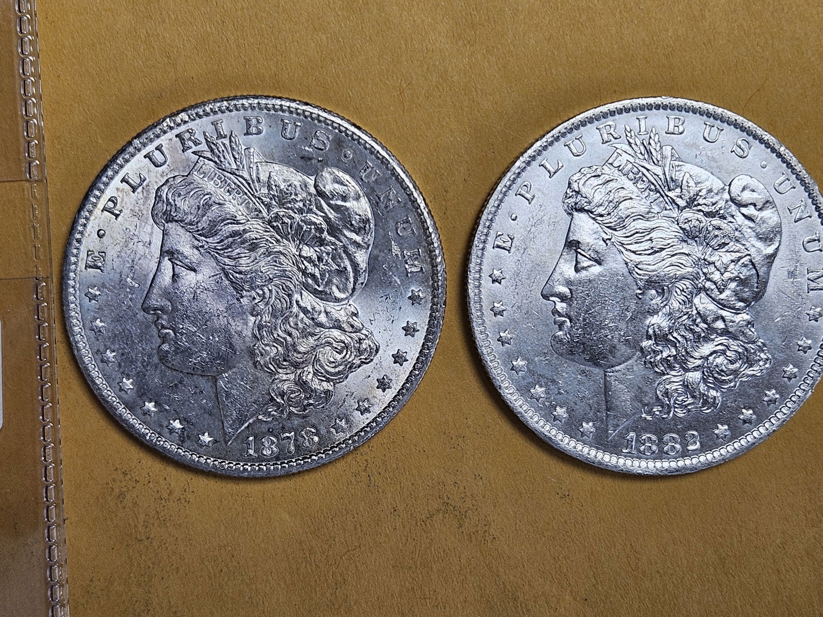 Two Bright About Uncirculated plus Morgan Dollars (1 of 3)