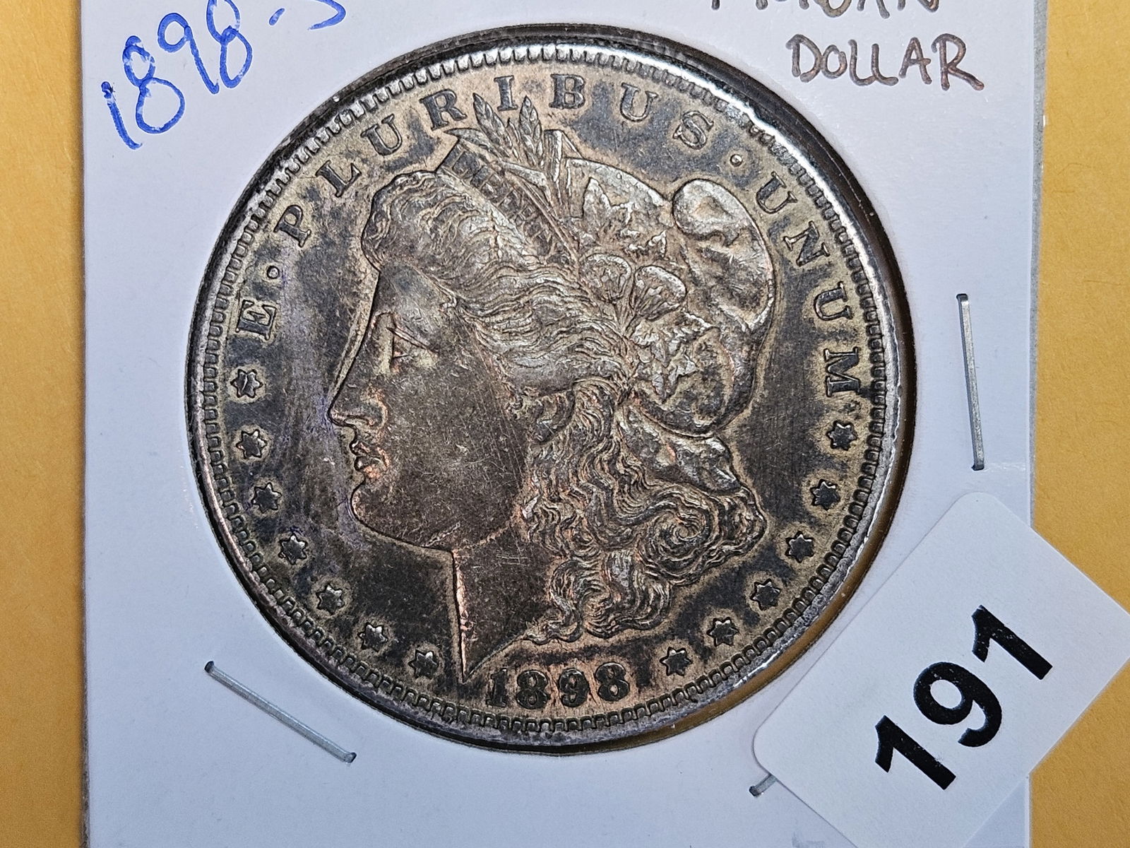 Key Grade! 1898-S Morgan Dollar in About Uncirculated plus - details (1 of 5)