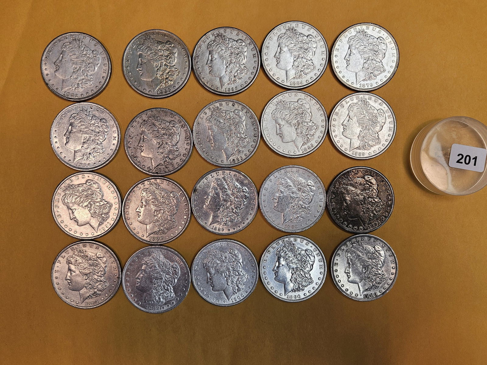 ** FULL ROLL ** Twenty Morgan Silver Dollars (1 of 13)