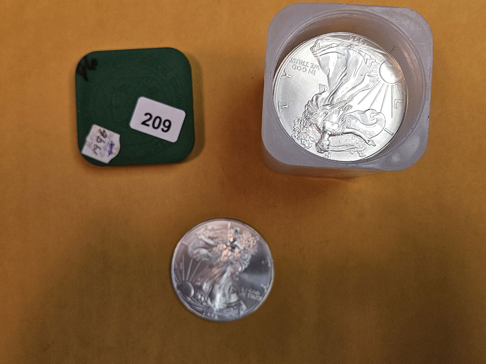 ** FULL ROLL ** Twenty 1996 American Silver Eagles (1 of 3)