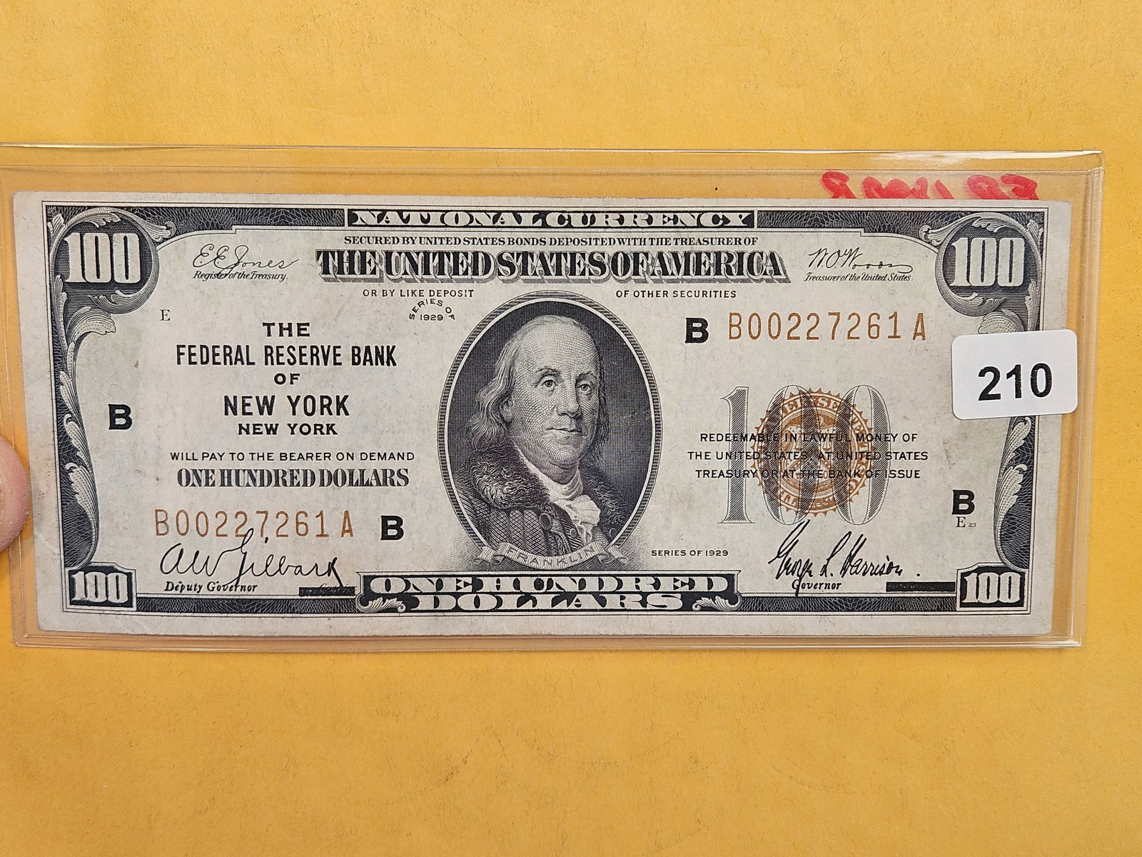 Crisp About Uncirculated plus Series of 1929 One Hundred Dollar National Currency (1 of 2)