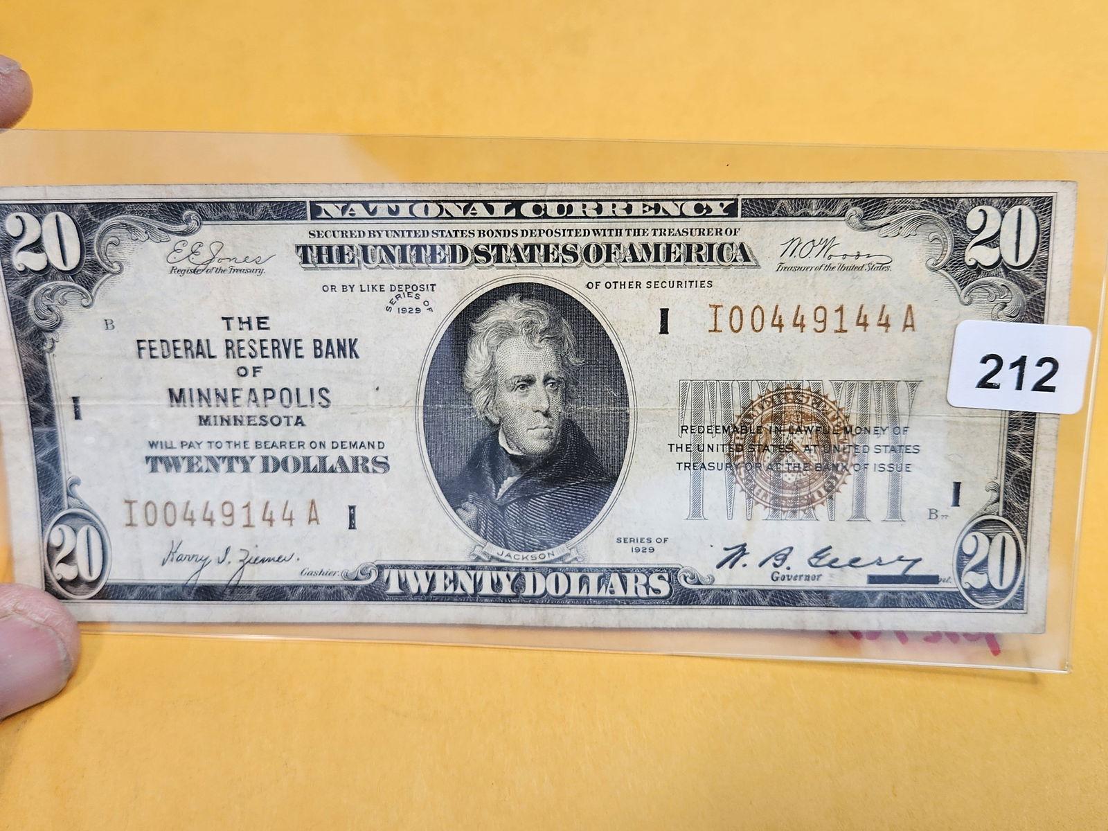 Series of 1929 Twenty Dollar National Currency in Very Fine (1 of 2)