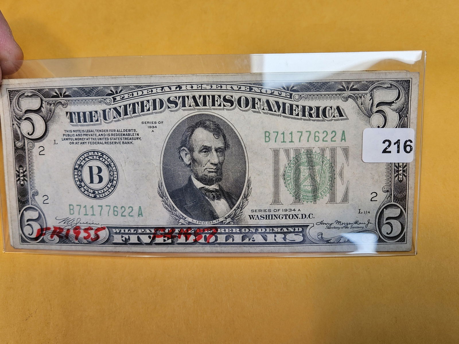 1934 and 1934-A Five Dollar FRN Green Seals (1 of 2)