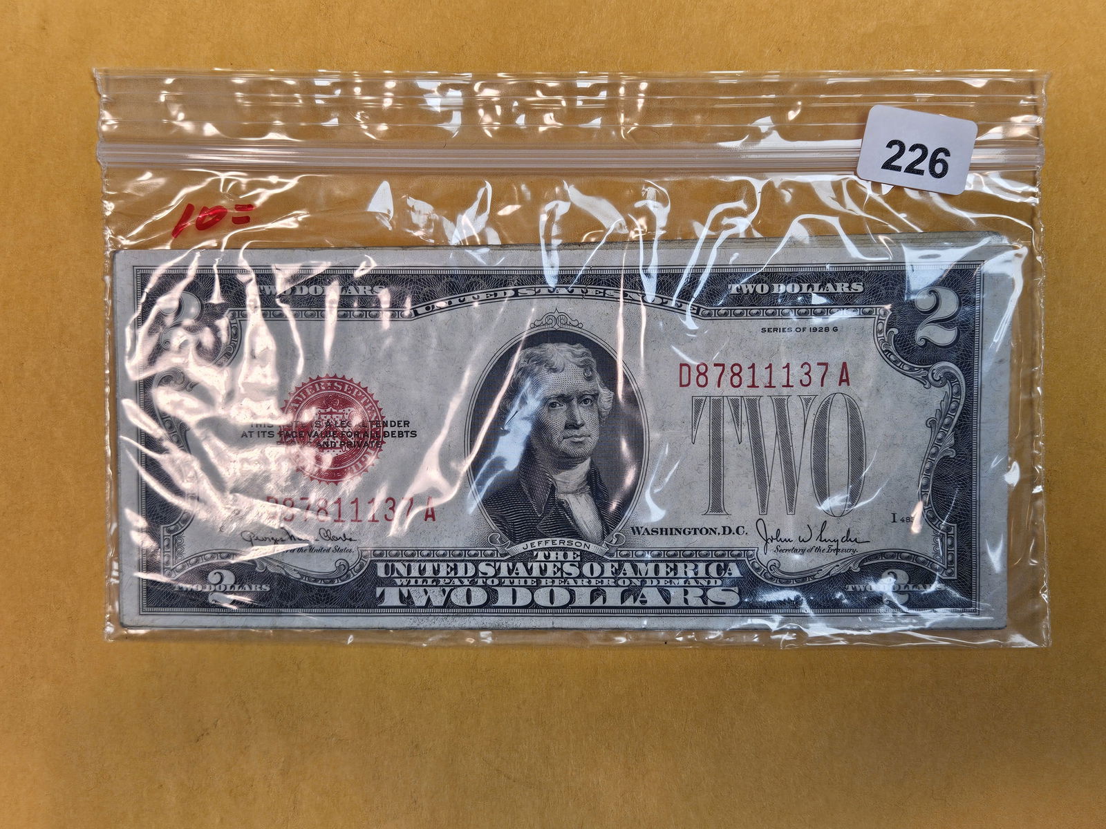 Ten mixed Two Dollar Red Seal US Notes (1 of 2)