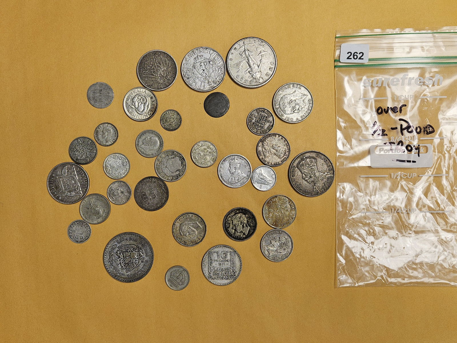 Bag of SILVER world Coins (1 of 2)