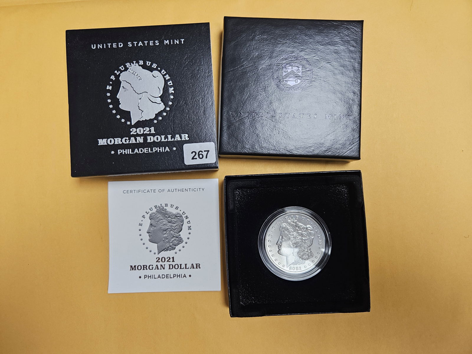 GEM Brilliant Uncirculated 2021-P Morgan Silver Dollar (1 of 3)