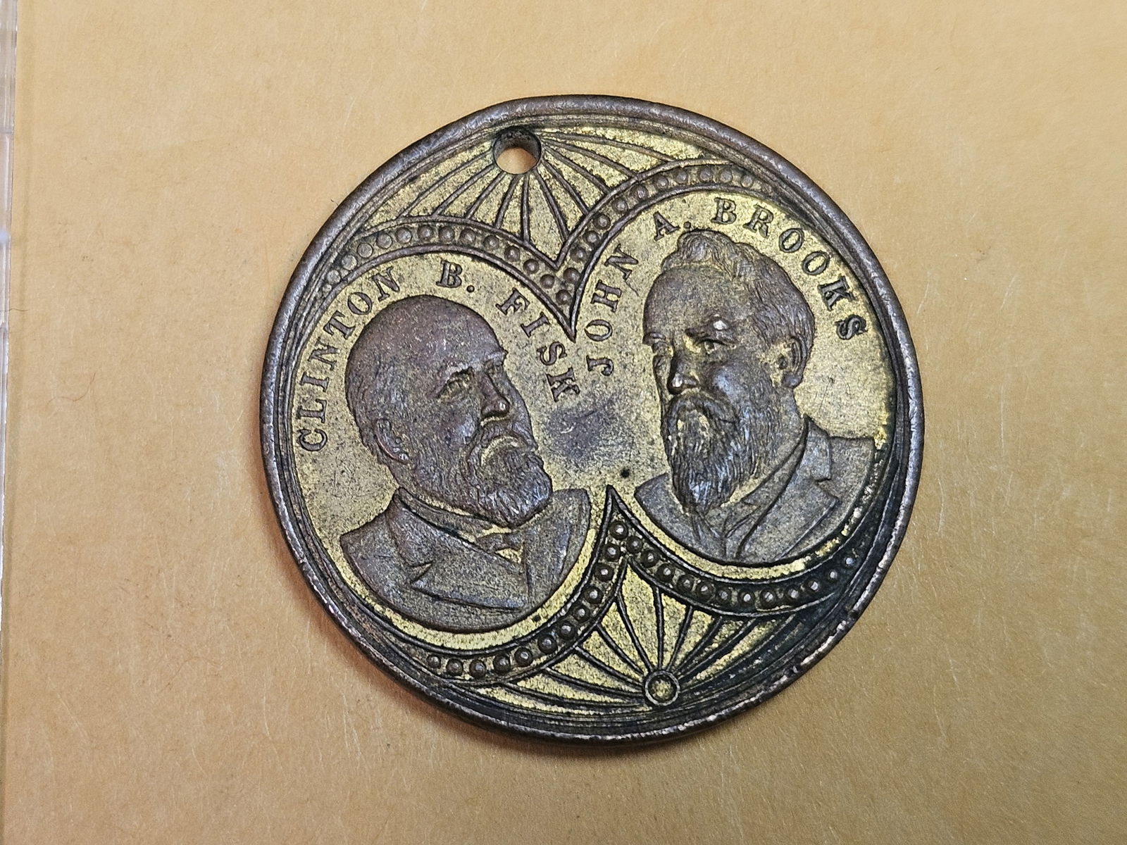 1888 Temperance Medal: Gold-plated over bronze 