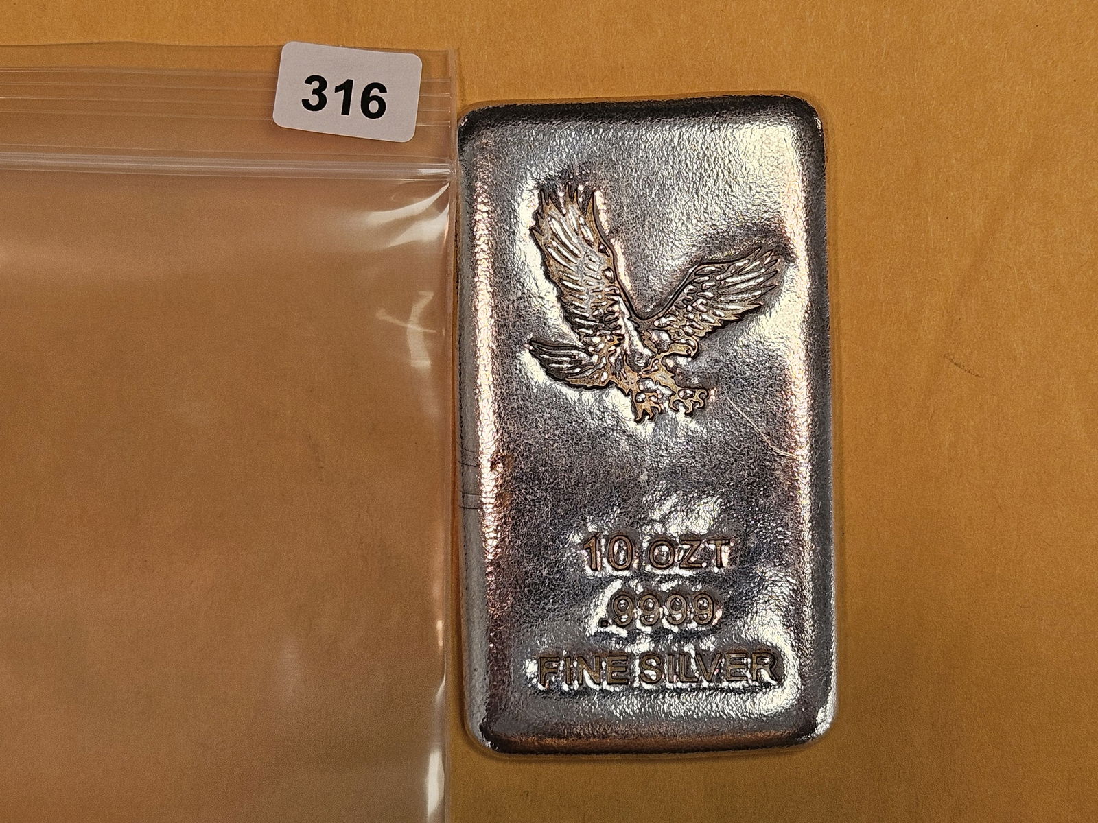 TEN Troy ounce .999 fine silver bar (1 of 2)