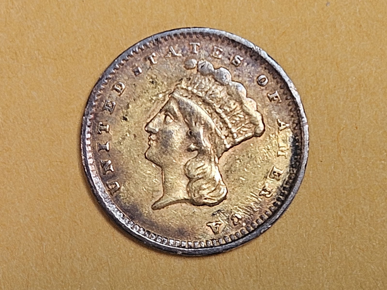 GOLD! 1856 Gold Dollar in Brilliant About Uncirculated (1 of 7)