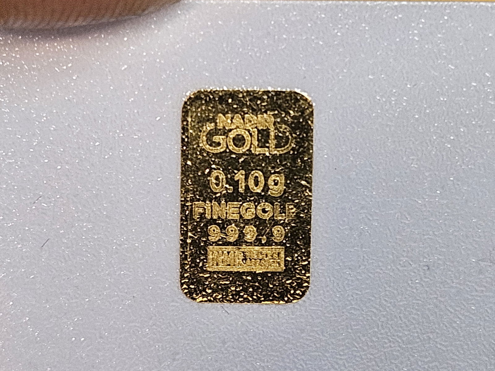 GOLD! NADIR Gold .1 Gram .999 fine gold bar (1 of 3)