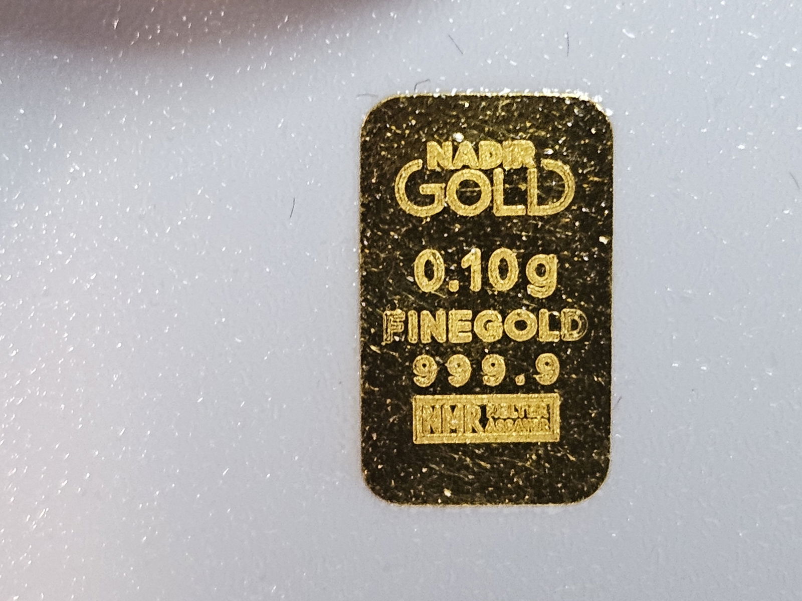 GOLD! NADIR Gold .1 Gram .999 fine gold bar (1 of 3)